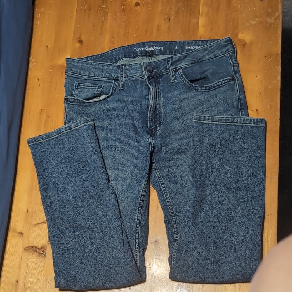 Calvin Klein Women's Dark Blue Straight Leg Jeans